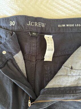 NWT J.Crew Slim Wide Leg Jeans in Navy Blue – Size 30
